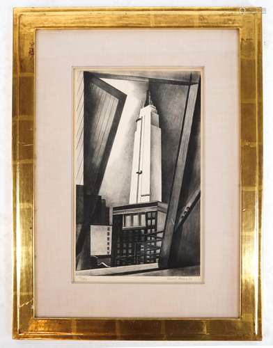 Ernest FIENE: Empire State Building - Lithogrraph