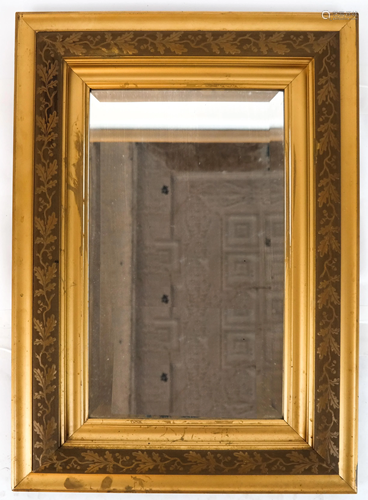 Embossed Gilt Beveled Mirror