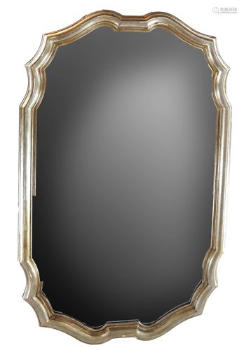 Cartouche Painted Beveled Mirror