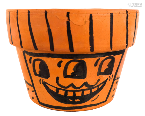 Keith HARING: Untitled - Terracotta Plant Pot