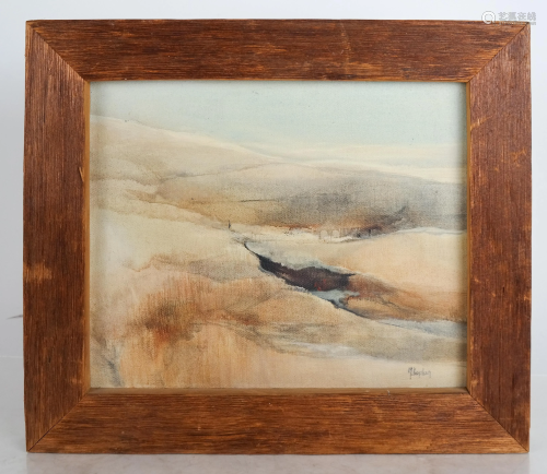 Marilyn KAPLAN: Pond Landscape - Oil on Canvas