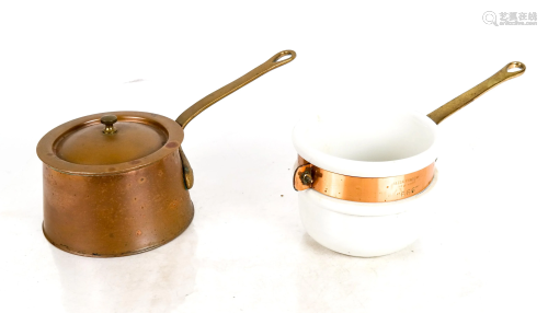 Two Saucepans: Copper and Copper/Ceramic