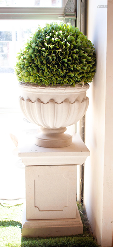 Haddonstone Cast Stone Planter on Pedestal