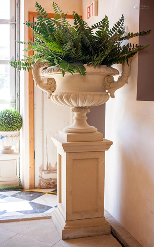 Haddonstone Cast Stone Planter on Pedestal