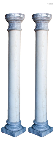 Pair Marble Columns