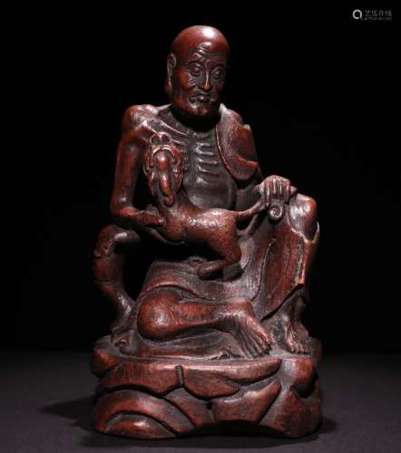A CHINESE BAMBOO CARVING STATUE