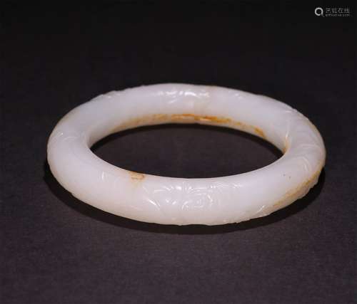 A CHINESE HETIAN JADE  BRACELET