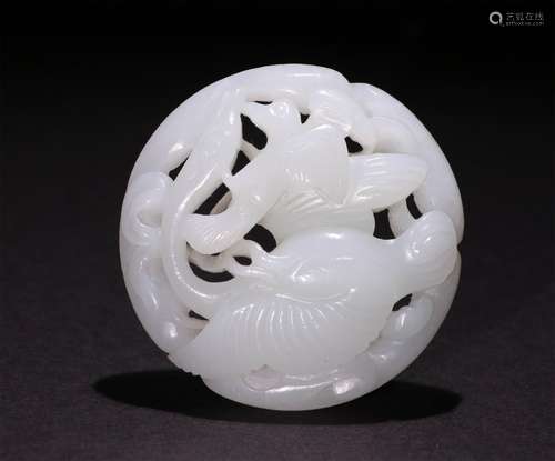 A CHINESE HETIAN JADE CARVING BRAND