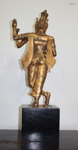 Antique Gilt Bronze Hindu Statue
