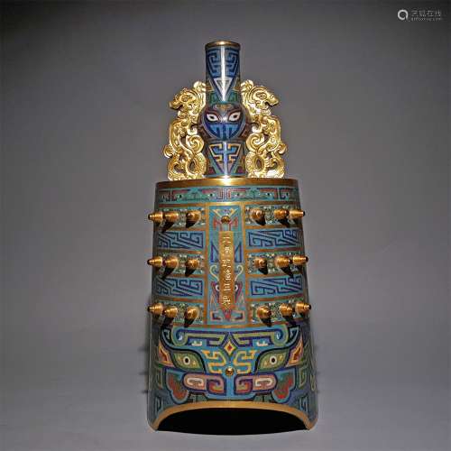A QING DYNASTY CLOISONNE CHIME
