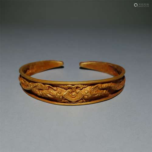 A LIAO DYNASTY PURE GOLD BRACELET