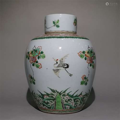 A QING QIANLONG DYNASTY COLORFUL FLOWER AND BIRD POT