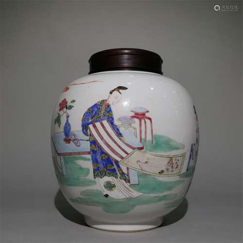 A QING YONGZHEN DYNASTY FIGURE STORY POT