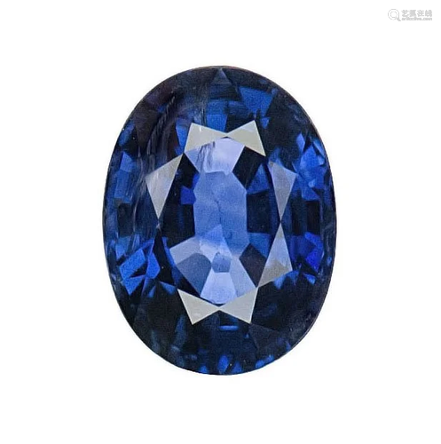 GIA Certified 2.07 ct. Blue Sapphire - BURMA, MYA…