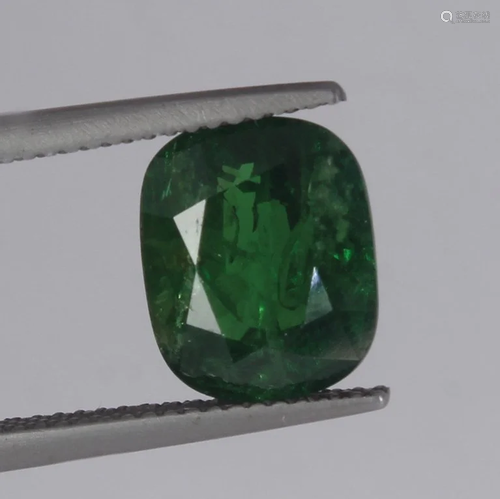 GFCO Cert. 5.40 ct. Vivid Green Tsavorite Garnet -…