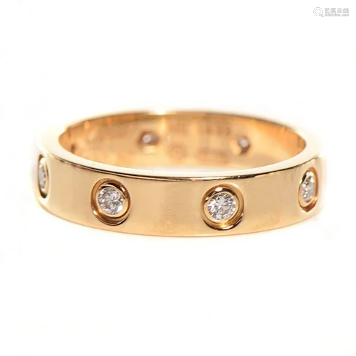 18 K / 750 Yellow Gold CARTIER Eternity Diamond Band