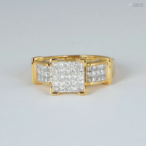 14 K / 585 Yellow Gold Diamond Ring