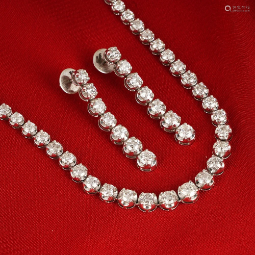 14 K White Gold Solitaire Diamond Necklace & …