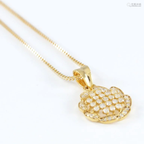 14 K Diamond Pendant Necklace with Earrings & Ring