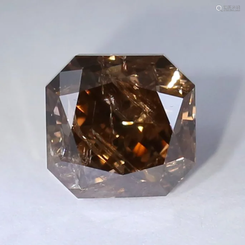 IGI Cert. 2.55 ct. Fancy Brown Diamond - I 2 -UNTREA…