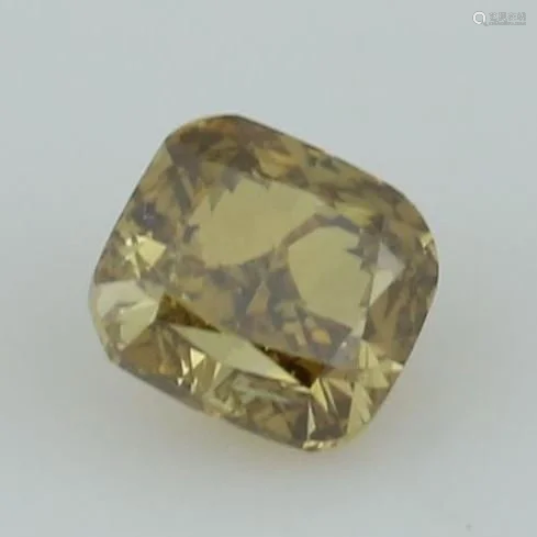 IGI Cert. 0.45 ct. Diamond Brownish Yellow UNT…