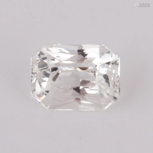 GFCO Certified 1.03 ct. White Sapphire - SRI LANKA