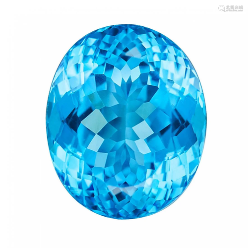 GIA Certified 50.54 ct. Blue Topaz - BRAZIL