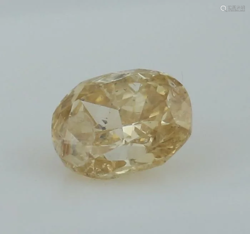 IGI Cert. 0.48 ct. Diamond Brownish Yellow I1 U…