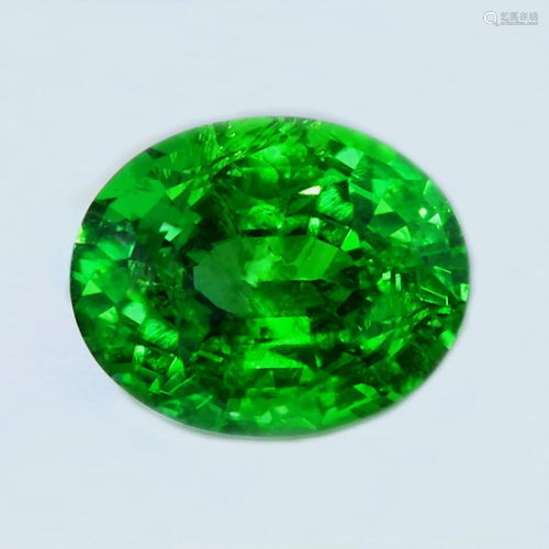 GRS Certified 4.26 ct. Tsavorite Garnet Untreated KE…