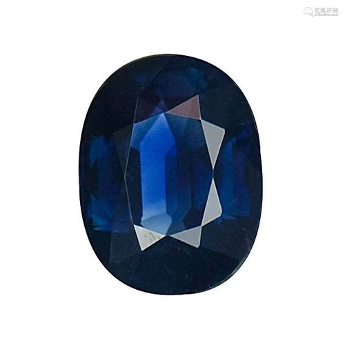 GIA Certified 3.16 ct. Untreated Blue Sapphire - BUR…