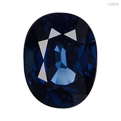 GIA Certified 2.01 ct. Untreated Blue Sapphire - BUR…