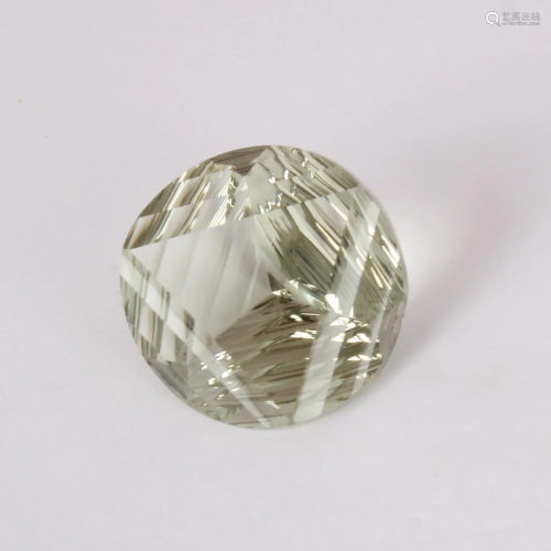 GFCO (SWISS) Cert. 19.04 ct. Green Amethyst - B…