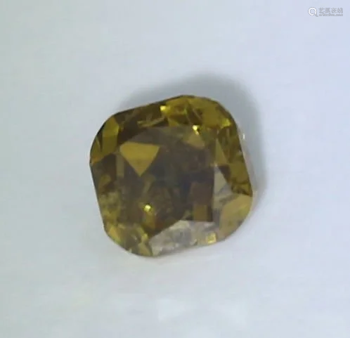 IGI Cert. 0.52 ct. Diamond Fancy Yellow Brown …