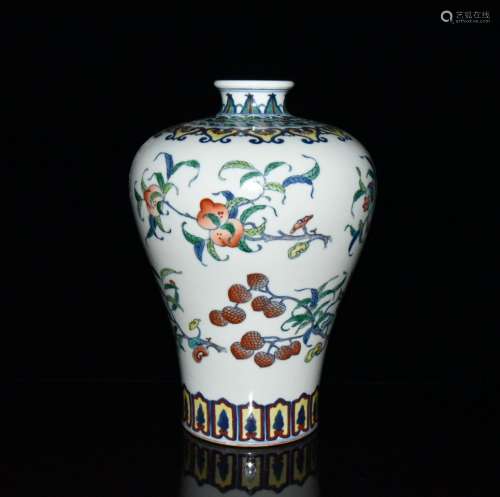 A Chinese Doucai Painted Porcelain Vase