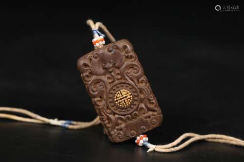 A Chinese Eaglewood Pendant