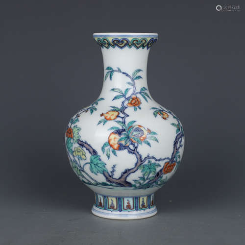 A Chinese Doucai pomegranate Pattern Porcelain Vase