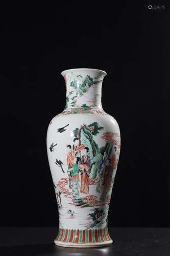 A Chinese Multi Colored Figure Painted Porcelain Vase