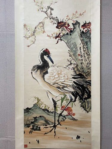 A Chinese Flower&bird Painting Scroll, Zhao Shao'angMark