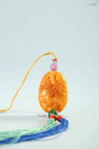 A Chinese Beeswax Pendant