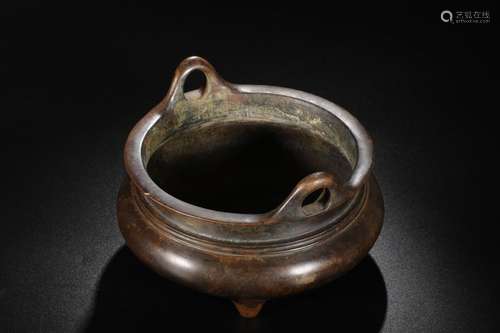 A Chines Copper Incense Burner