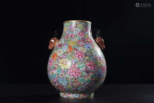 A Chinese Famille Rose Porcelain Zun