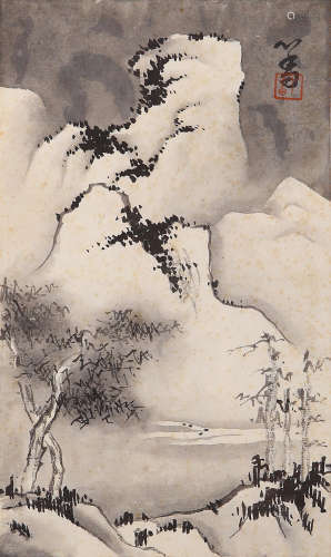 溥儒（1896-1963） 山水雪景