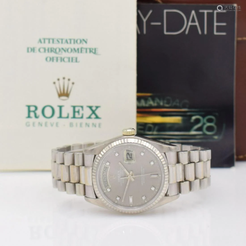 ROLEX 18k white gold gents wristwatch Day-date