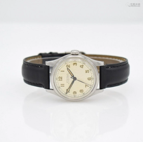 ETERNA wristwatch with bumper automatic in steel