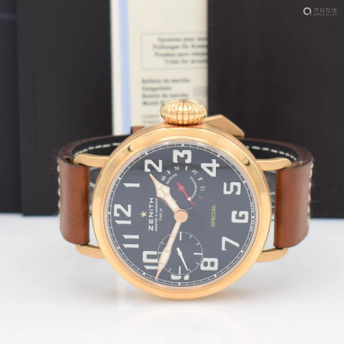 ZENITH very rare & mint 18k pink gold gents wristwatch