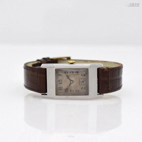 OMEGA 20F rectangular gents wristwatch in steel