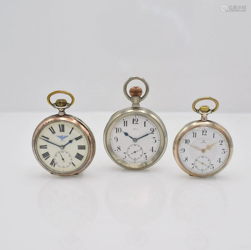 Set of 6 pocket watches amongst others Omega & Jun…