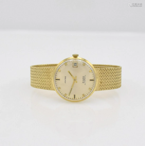 ANCRE 14k yellow gold gents wristwatch