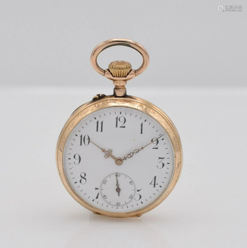 MONOPOL DÜRRSTEIN 14k pink gold pocket watch