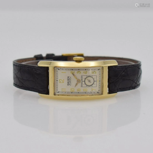 GRUEN Curvex 14k yellow gold wristwatch